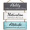 Jetec Office Wall Decor Inspirational Rustic Wall Decor Office Decor Motivational Wall Plaques with Sayings Wooden Wall Hangings Ability Sign Bathroom Decor for Home Office Wall Art (Fresh Color)